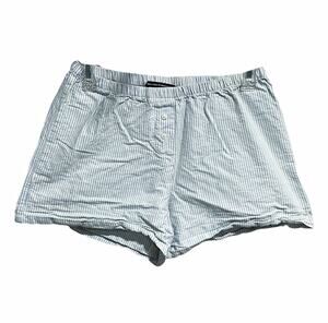 Brandy Melville Striped Boxer Sleep Shorts Size Small Blue White Summer Pajamas